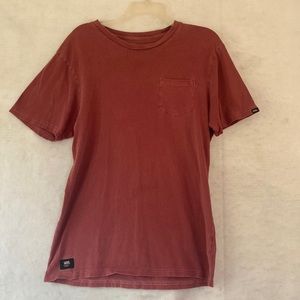 Vans Off The Wall Cotton Classic Burgundy T-Shirt Men’s Short Sleeve Crew Neck